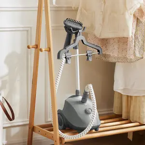 Standing Garment Steamer for Clothes with Wheels, 1500W Powerful Steamer, 1.7L Water Tank, 55Min Continuous Steam, Adjustable Height & Auto Shut-Off – #WrinkleFree #HomeEssentials
