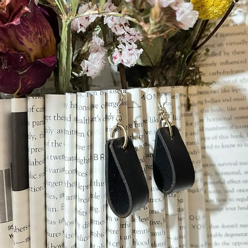 Handmade Leather Earrings  - Unique Design, Elegant,Perfect for Any Occasion
