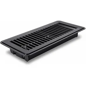 Floor Vent Cover, 4 X 10 Floor Register Vents, Heavy Duty Steel Walkable Heat Register Cover with Adjustable Louvers & Rust Proof Finish, Durable Air Vent for Homefloor, Sidewall, Ceiling
