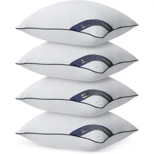 Throw Pillow Inserts (Pack of 4, White), 18 x 18 Inches Decorative Indoor Pillows for Sofa, Bed, Couch, Cushion Sham Stuffer