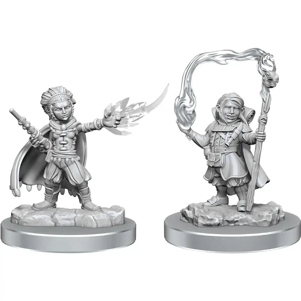 WizKids Unpainted Halfling Female Wizards (2)