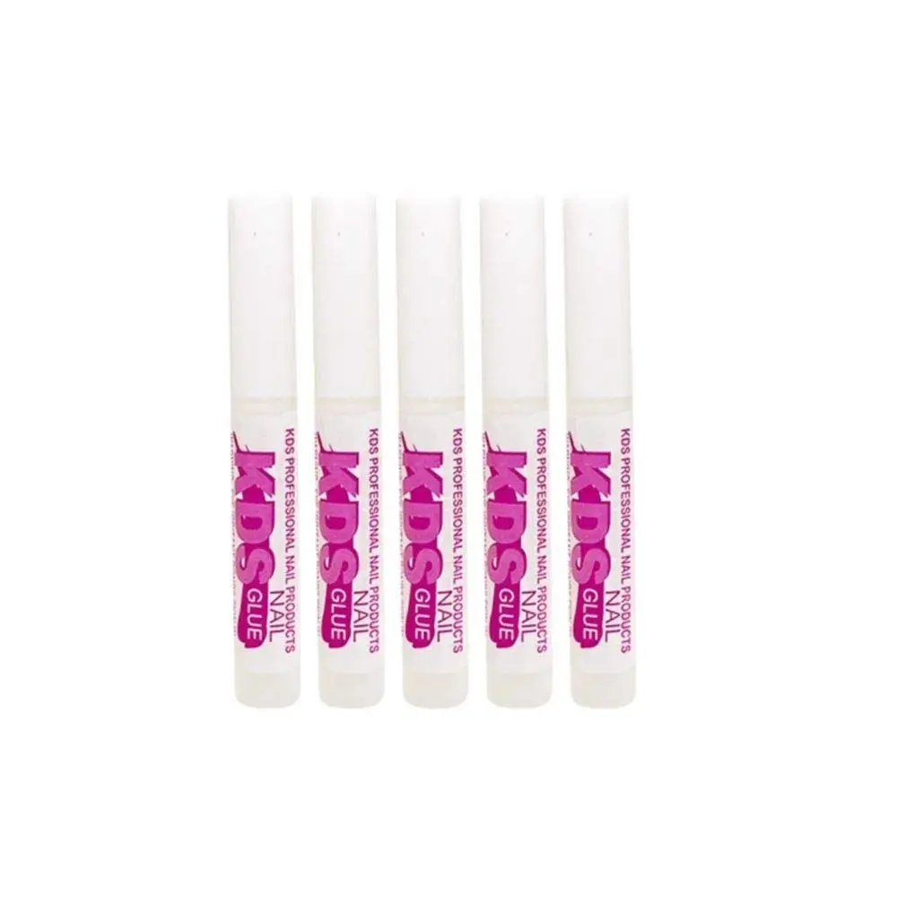 KDS 5-Pcs 0.07oz Compact Super Bond Nail Glue Kit for Acrylic Tip Applications, Nail Art DIY, Nail Art Kits, Acrylic Nails