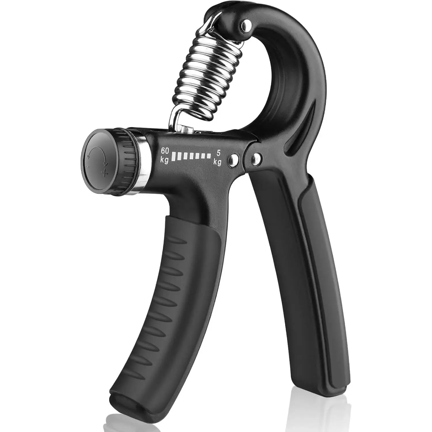 Unisex Adjustable Resistance Hand Grip Strength Trainer - 11-132lbs res., 5-60kg, Comfortable Hold, Forearm Strengthener for Muscle Building, Injury Rehab, Rock Climbing, Sturdy Metal, Functional Training Workout