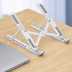Large plastic ten-pin laptop stand, foldable and portable laptop height-increasing stand, Laptop Tray