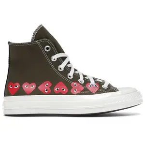 Converse Men's Chuck Taylor All Star 70 Hi Comme des Garcons PLAY Multi-Heart Green, from StockX