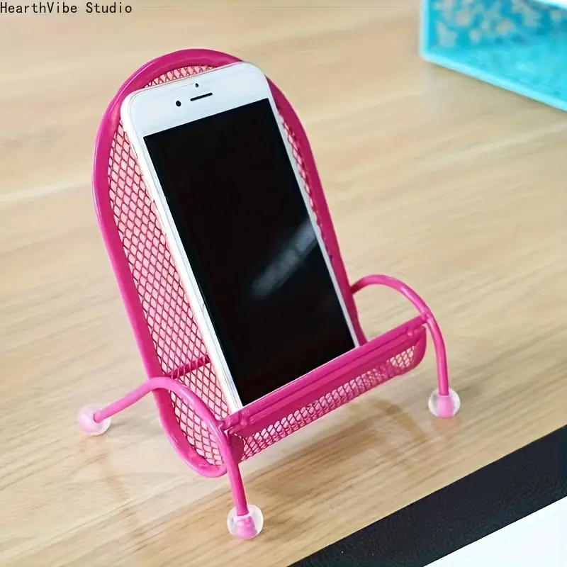 Camping Hammock Side Cellphone Holder - Weighted, Anti-Slip, Stable Universal Desktop Portable Phone Mount for iPhone, Android Smartphones, Phone Holder