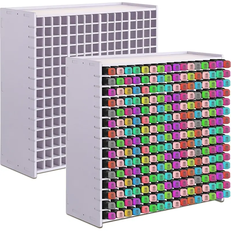 Art Pencil Shelf, 72/120/180/240 Removable Divider Design - Suitable for Tabletops, School Supplies, and Halloween or Christmas Graffiti Pens and Card Organizers