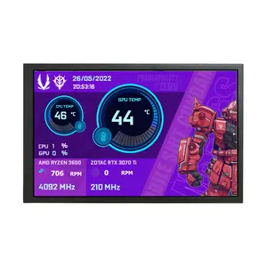 8 Inch 1280x800 IPS LCD Monitor Portable Small Display, PC Temperature Monitor, IPS USB Mini Screen, Built-in Theme Editor for PC Case CPU GPU RAM Data Monitoring Secondary Screen