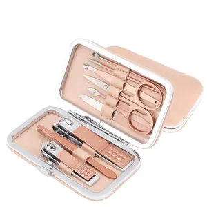 9 PCS Premium Manicure Set, AULLUA Nail Clippers, Professional Grooming Gift Kit, Pedicure Kit, Stainless Steel Facial, Cuticle, Nail Care Tools with Luxurious Portable Travel Case, for Women & Men