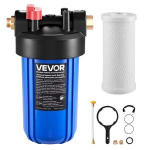 【fathersdaygift】VEVOR RV Water Filtration System, Drinking Water Filter System with Replaceable Cartridge for Campers, Remove Sediments, Chlorine, Bad Tastes, Odors, and Most Contaminants, RV Filter for RVs, Boats