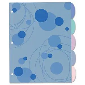 Avery 17172 Studio Collection Write-On Dividers 11x8.5 5-Tab Bubbles