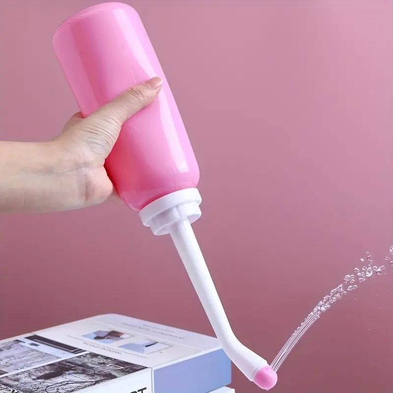 Portable Bidet 500ML, High Temperature Resistant Design, Bathroom Bidet Sprayer, Handheld Bidet Sprayer, Travel Hygiene and Comfort, Sprayer-Upside Down Squeeze Flusher Bottle-Momwasher Postpartum Clean-Personal Hygiene Care for Travel,Kids
