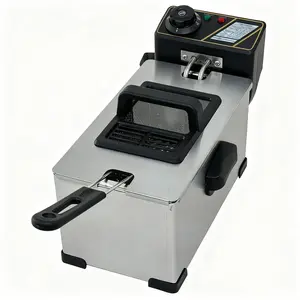 Home 3.5L Electric Fryer 2000W Fast Heating Adjustable Temperature Controller Overheat Protection Safety Switch Non-Stick Coating Easy Clean Energy-Saving for Home Restaurants Kitchens Fried Food Tools