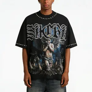 Sopula Studio Men's Retro Angel Graphic Cotton T-shirt