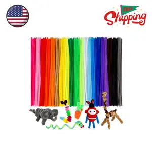 200 PCS Thick Pipe Cleaners Craft Supplies Multi-Color Chenille Stems (12inch x 6mm)