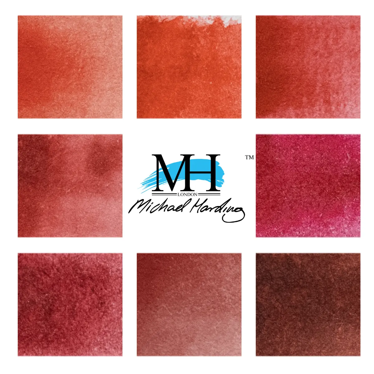 Michael Harding Artists Watercolor 15ml Tubes - Red Colors