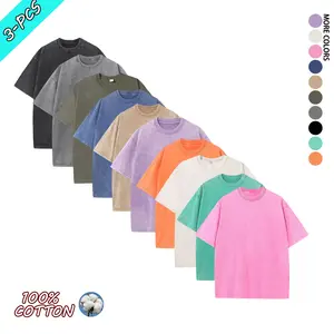 Men's 3-Pack 100% Cotton Crew Neck Short-Sleeve T-Shirts - Menswear Top, Solid Color Minimalist Casual Summer Style, Suitable for Everyday Wear, Work Commuting