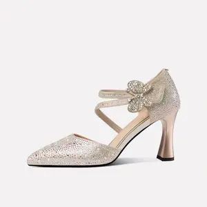 Bdhjydb Comfortable Soft High-heeled Sandals, Elegant Women's Chunky Heel Shoes, Women Shoes