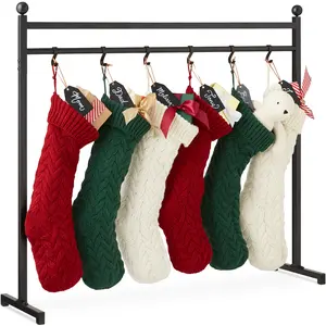 Best Choice Products 3ft Christmas Stocking Stand, Hanging Holiday Décor Display w/ Name Tags, Chalk Marker