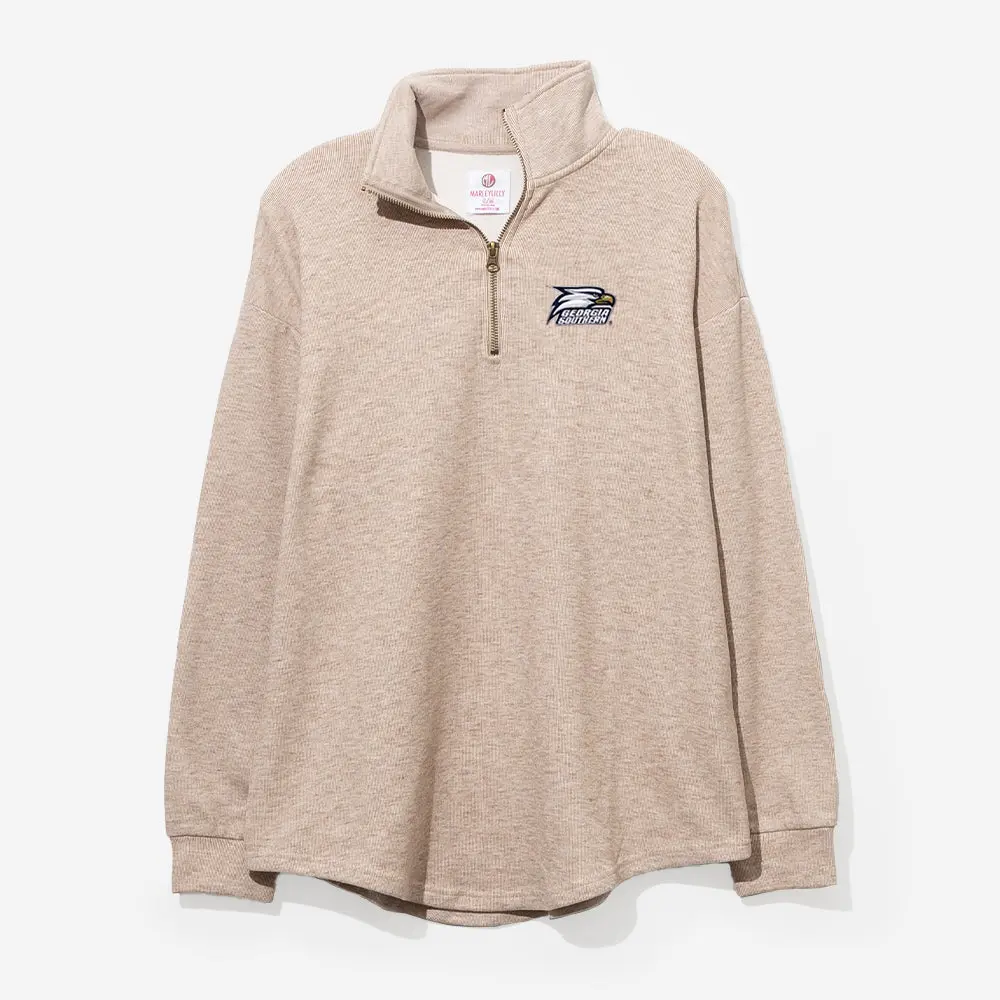 Georgia Southern Eagles Heathered Fleece Pullover | Tan