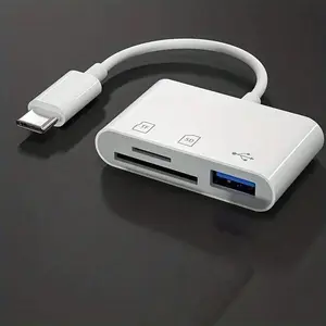 SD Card Reader Adapter for Digital Cameras, USB Three-In-One Camera Adapter, Memory Card Reader, Compatible with iPhone iPad Micro SD Cards, USB 3.0 Interface, USB A Ports