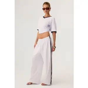 Melrose Social Club Track Pants White - Eco-Certified