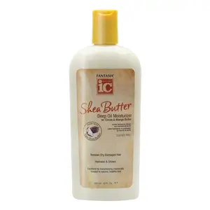 Fantasia IC Shea Butter Oil Moisturizer 12 oz – Leave-In Treatment for Dry Damaged Hair with Vitamin & Botanical Blend for Shine Softness