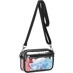 Alikpop Clear  Stadium Transparent Messenger Bag Stadium Approved for Men and Women Clear  Bag everyday purse crossbody tote