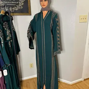 Women's Luxury Closed Abaya, Modest Muslim Outfits, Muslim Fashion, Traditional Style Print Islamic Clothing