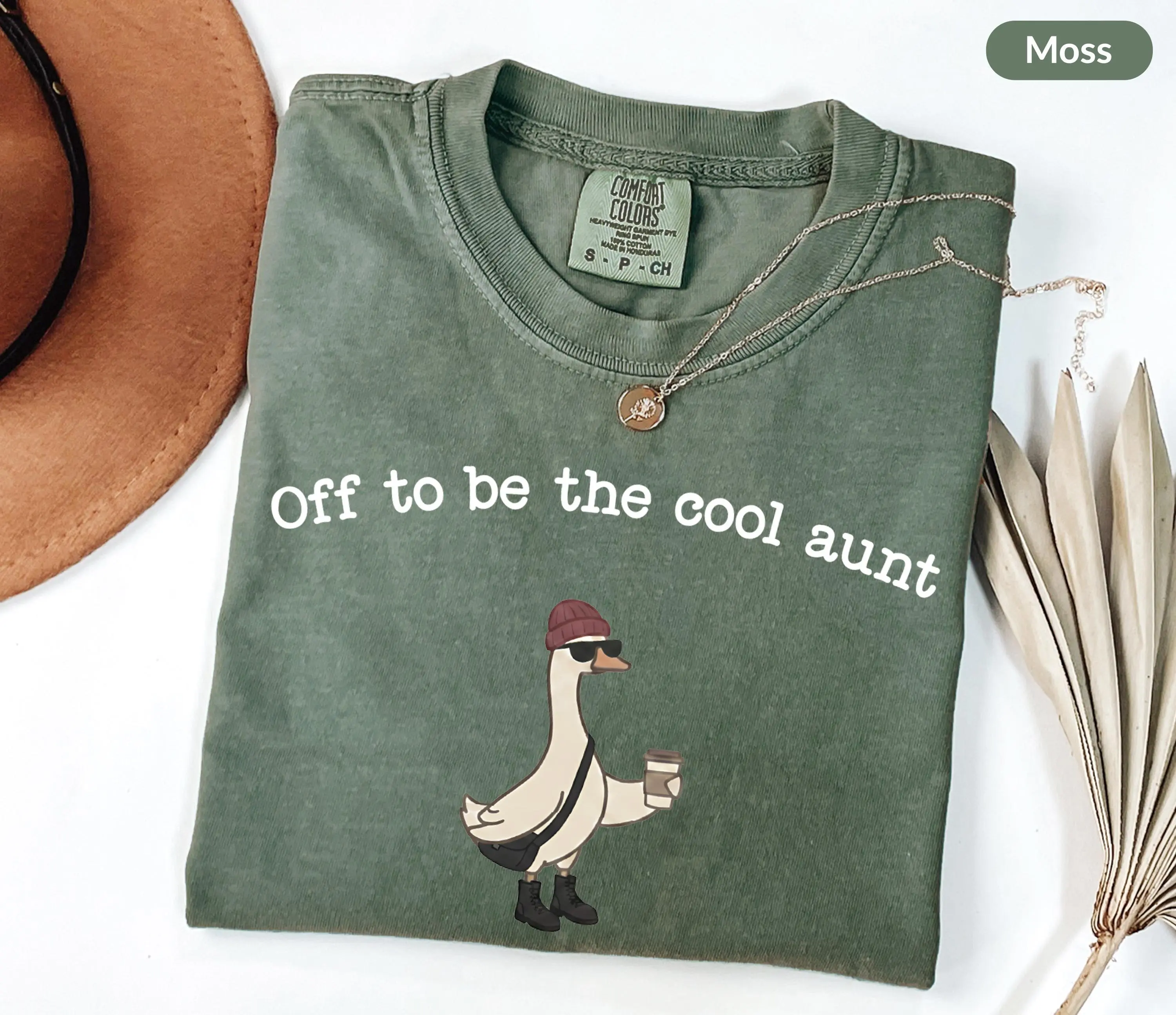 Auntie Silly Goose Shirt Comfort Colors Cool Aunt T-shirt Cool Aunts Club New Pregnancy Announcement Tee
