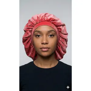 Pink Velvet Bonnet