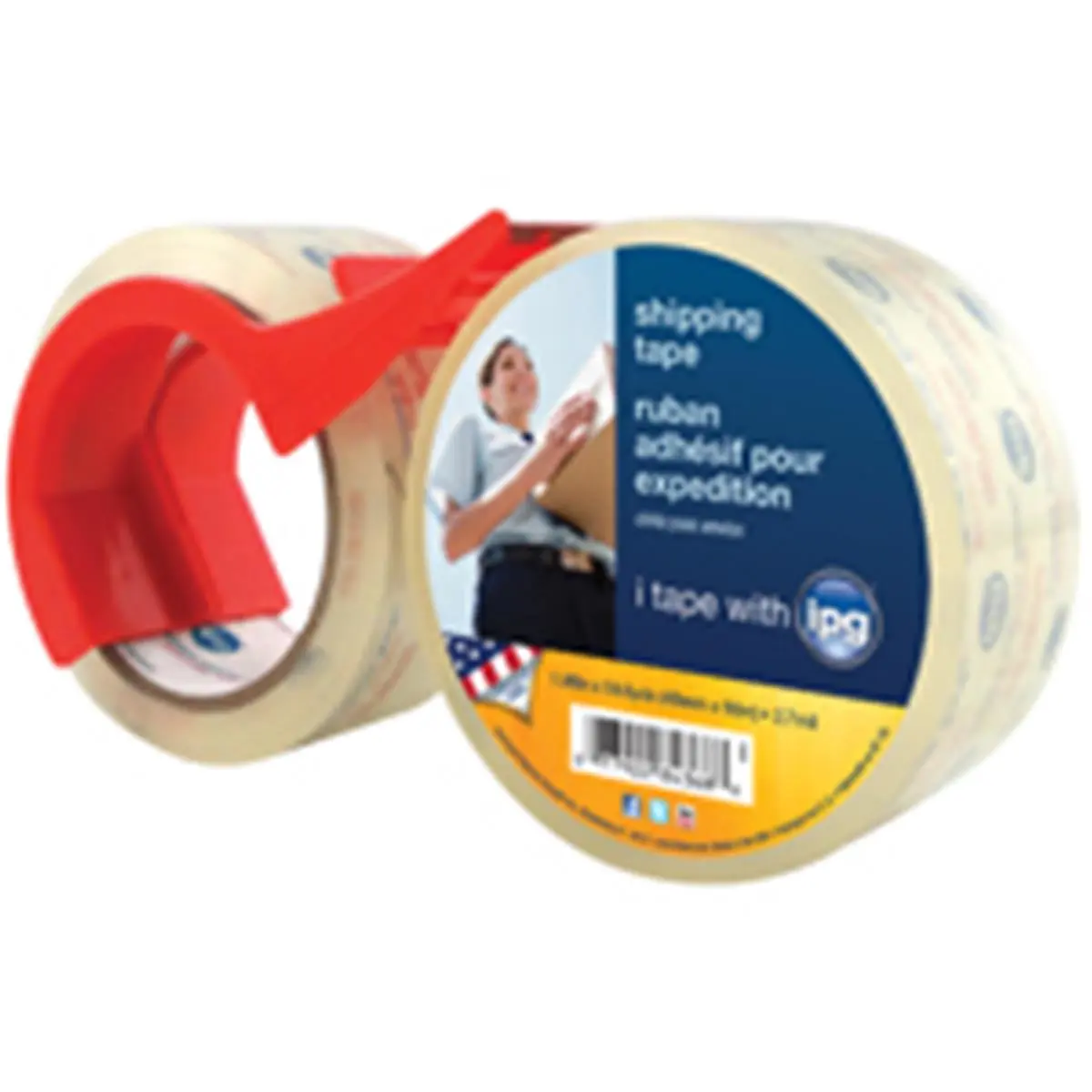 212 MAIN Intertape Polymer 4368 Self-Adhesive Heavy-Duty Invisible Shipping Tape, 2.7 Mil Clear, 1.8 in Width, with Dispenser, Invisible Tape