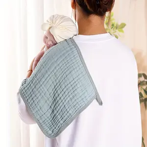 Large Gagging Cloth 20"x10", Soft Absorbent Fabric Baby Infant Burp Cloths, Ideal Newborn Essentials, Unisex, Pack of 6, Perfect for Feeding Time