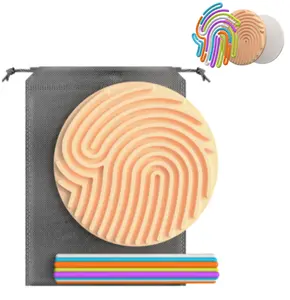 Children's Round Silicone Sensory Activity Board — (#SummerVibes)Sensory Integration Trainer | Anxiety, ADHD, and Autism Relief | Pink, Flexible, Soft Silicone Stress-Relief Toy | Educational Early Learning Toy for Toddlers