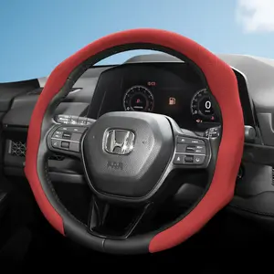 For Honda NAPPA Perforated Leather Steering Wheel Cover, Car Steering Wheel Insert Accessories, Automotive, Anti-slip Breathable Quick-install All-season For CR-V/Civic/HR-V/ZR-V/Vezel/City/Amaze/Fit/Jazz/Accord