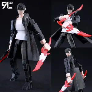 9L3D Printed Jin-Woo Solo Leveling Lucky13 Dummy T13 Movable Shapeshift Action Figures Mannequin Toys for Fans