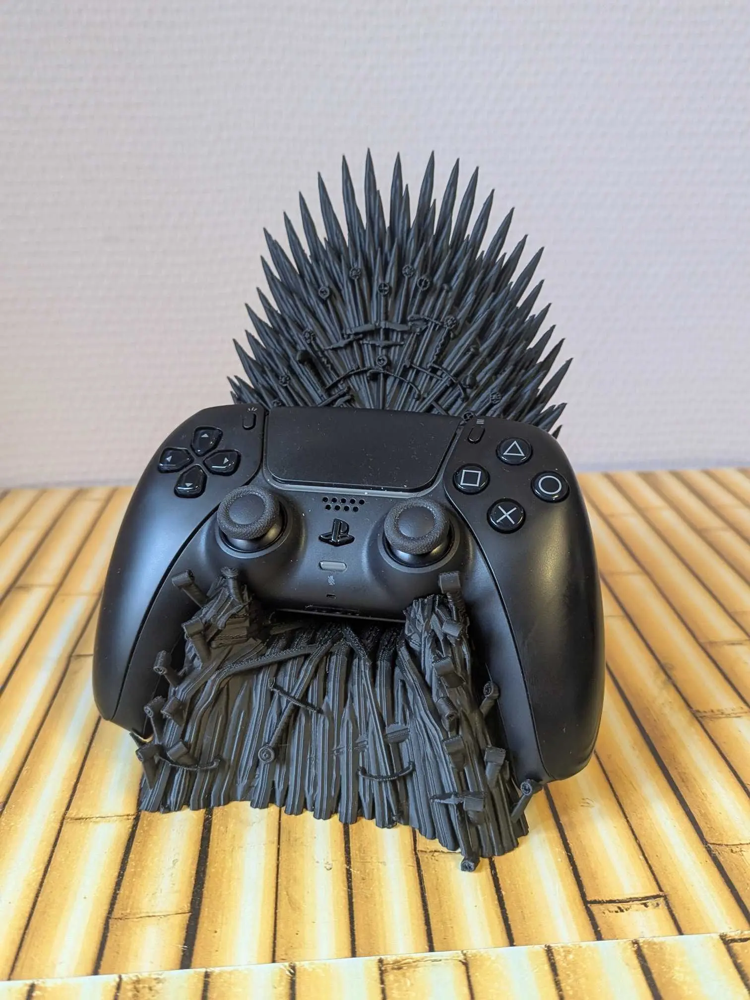 3D Printed Game Controller Stand - Iron Swords Throne Chair Design, Unique Craftsmanship, Aesthetic Console Controller Accessory, Gaming Room Accessory, Accessories, Console Controller Accessories