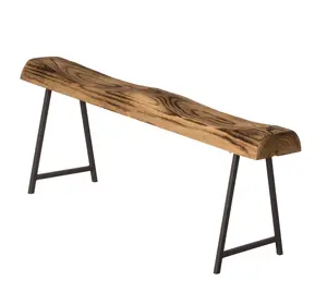Rustic Carved Wood Natural Log Accent Bench for Entryway, Indoor and Outdoor, Patio Outdoor Furniture, Log Shape, Farmhouse Home Decor