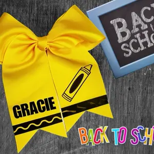 Personalized Back to School Hair Bow