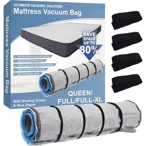 Mattress Vacuum Bag with Blue Zipper, Mattress  Bag, Straps Included, /Full/Full-XL
