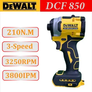 210Nm POWER in Your Hand! DEWALT DCF850 20V Brushless Impact Driver | 3-Speed 3250RPM | Perfect for Tight Space Construction & DIY