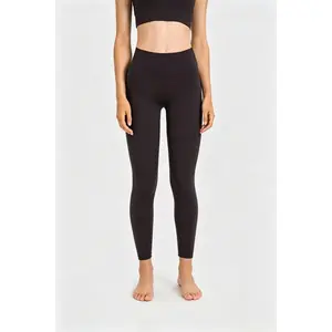 Unbranded Spring/Summer New High-Waisted Sports Leggings with a Barely-There Feel, Butt-Lifting, Tummy Control, Slimming Effect, for Running, Fitness, and Yoga D19108