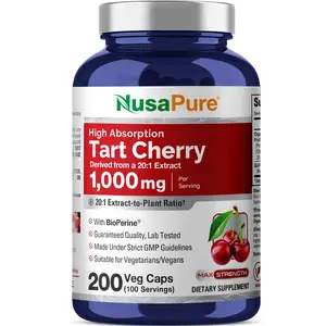 NusaPure Tart Cherry 1,100mg per Caps, 150 Count, Vegan, Non-GMO, Gluten Free