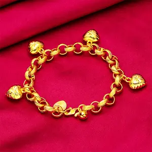 Women's High-Quality Hollow Heart Shaped Exquisite Bangle Bracelet - Rhinestone Charm, Female Fashion Costume Jewelry for Wholesale, Daily Gifting, Exquisite Bracelet, Heart Shaped Bracelet