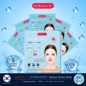 HydraDive Deep Hydrating Serum Mask | 5X Hyaluronic Acid | Face & Neck Rollout | No-Rinse Plumping Moisture | Vegan