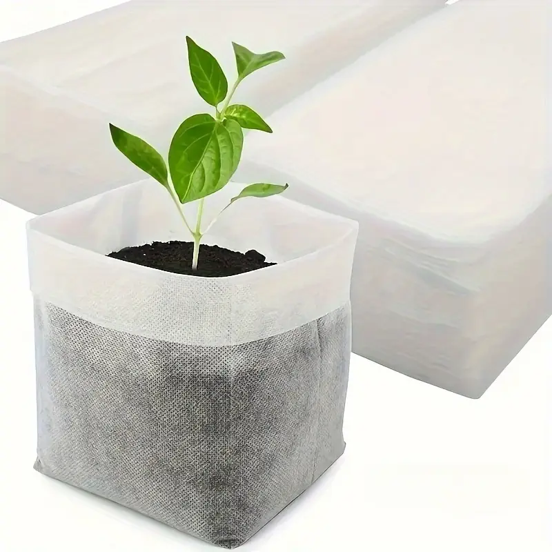 100 biodegradable seeds, nursery bags, non-woven fabric, plant planting bags, fabric seedling pots, plant bags, household garden supplies
