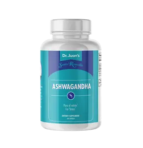 Santo Remedio Ashwagandha, Stress Support, Dietary Supplement, 1000 mg Per Serving, 180 Capsules, No Artificial Flavors, No Artificial Colors, Sugar & Sodium Free, Vegetarian
