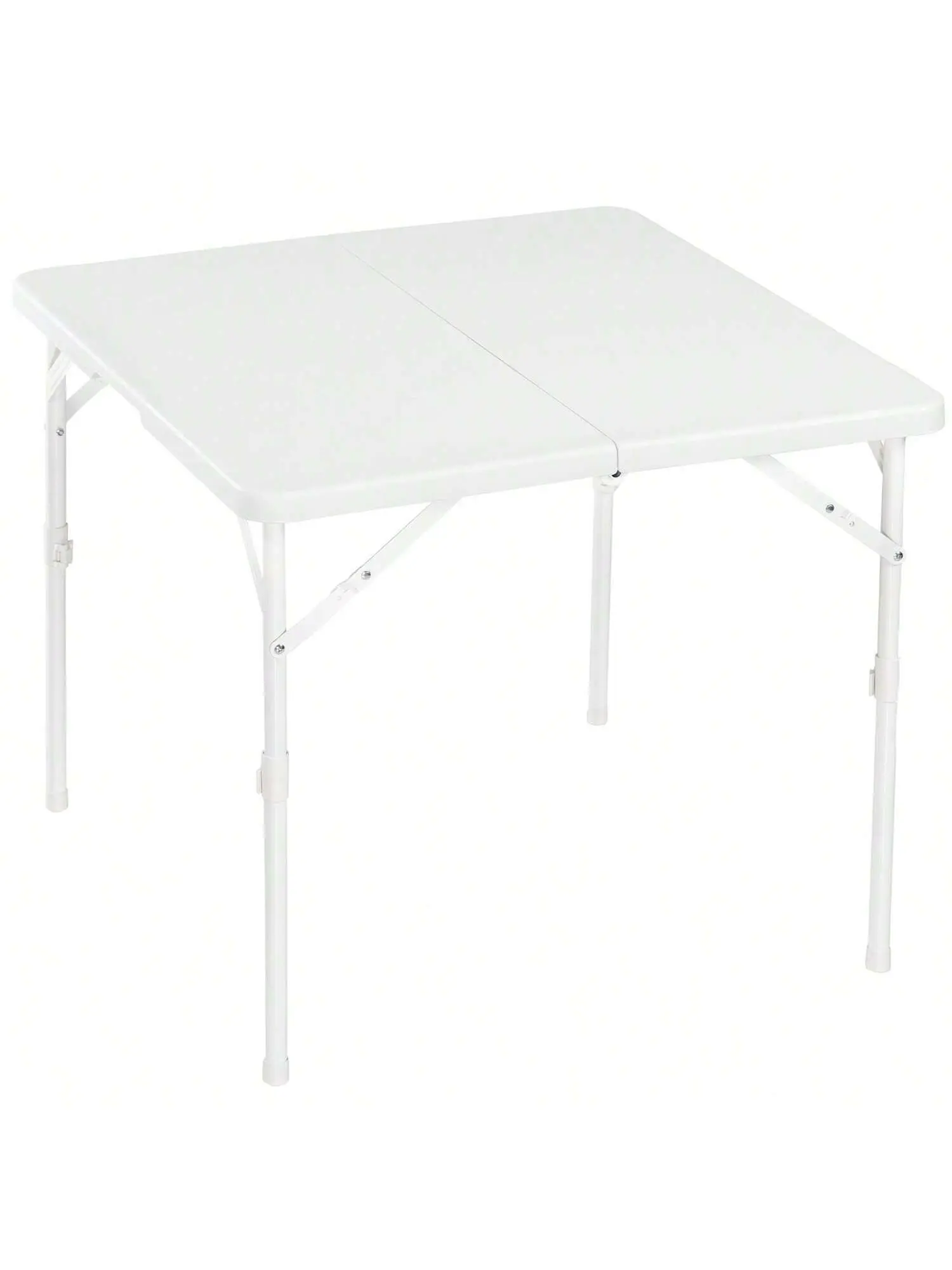 Gaomon Heavy-Duty Adjustable Height Folding Square Plastic Table - Portable and Practical Outdoor Living Furniture with Handle, Anti-Slip Pads, 150kg Load Capacity, for Indoor Dining, Picnic Table Outdoors