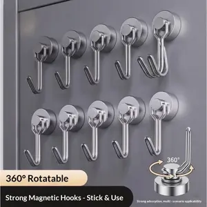 8/16 Pack Swivel Swing Magnetic Hooks 30LBS – Strong Neodymium Hooks for Cruise Cabins, Kitchen, Fridge & Other Magnetic Surfaces, Cruise Essentials 2026 tiktokshopspringglowup