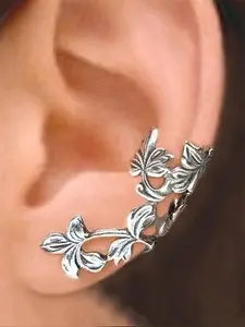 Women's Boho Style Leaf Design Ear Wrap, 1 Pair Trendy Vintage Ear Cuff without Piercing, Chic Gorgeous Jewelry As Gift for Girlfriend for Party Decor Earring